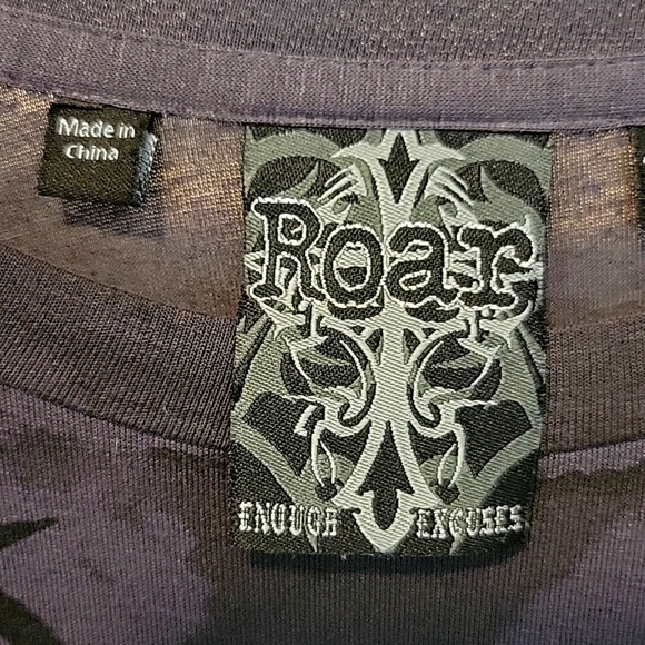 ROAR ENOUGH EXCUSES STUDDED SHIRT....XL - Picture 4 of 12